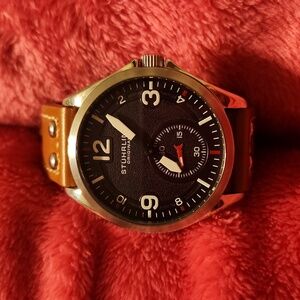 Stuhrling Mens Tuskegee 684 Quartz 44mm Aviator